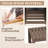 5-Person Patio Sofa Seating Group Cedar Wood Frame Brown Wicker with Cushion, Ottomans-108734363