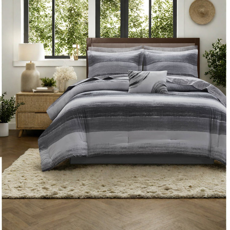 Ensemble de literie pour lit simple 7 pièces avec draps en coton ultra doux