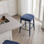 Tabourets de bar confortables, tissu bleu clair, style moderne pour la cuisine et la salle à manger