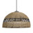 19.5"W 1-Light Mayodan Metal and Jute Pendant
