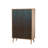 Stylish Multi-Purpose Cabinet, Sonoma Oak Finish, 31.5 x 50.0 x 14.2 inches | 100% Melamine Coated Particle Board, 0.7 inches Thick | Hornbeam Legs, Metal & Rope Handles, UV Coating, Wall-Mountable, Modern Design, Additional Storage