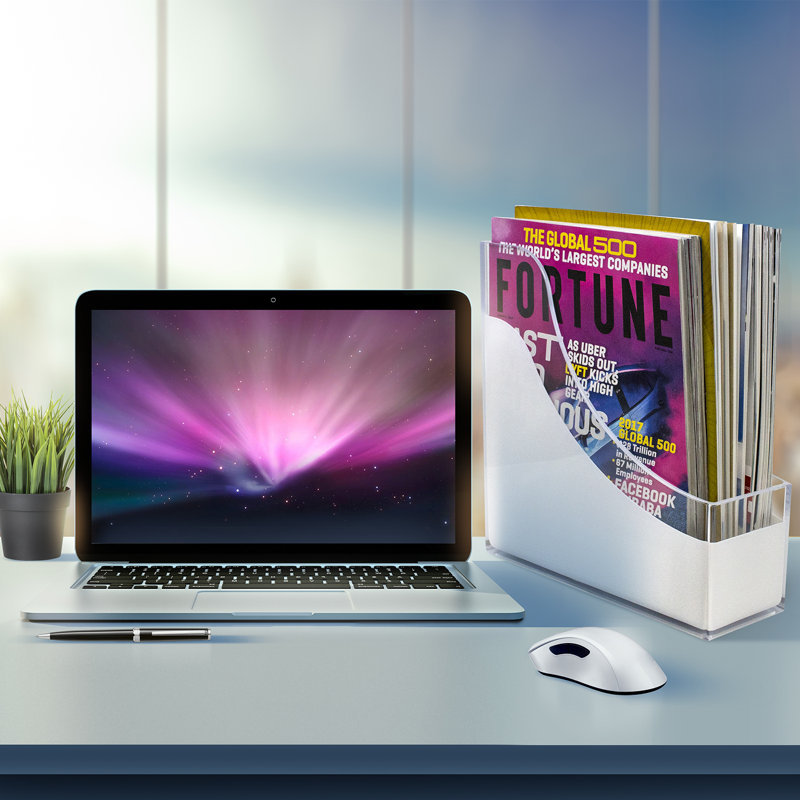 Sorbus Clear Acrylic Desk Organizer and Magazine Holder