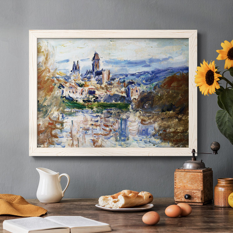The Village Of Vetheuil, reproduction d'art sur toile, Blanc, H 18 po x l 26 po x P 1,5 po