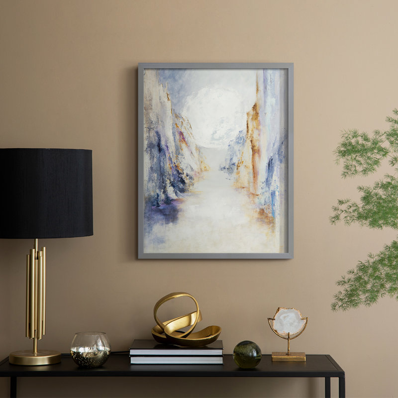 MONTANA Framed Print - Solid Wood, Gray, 11" H x 9" W