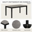 Ensemble de table de salle à manger 6 pièces avec banc et chaises-497363633-497363637-497363634