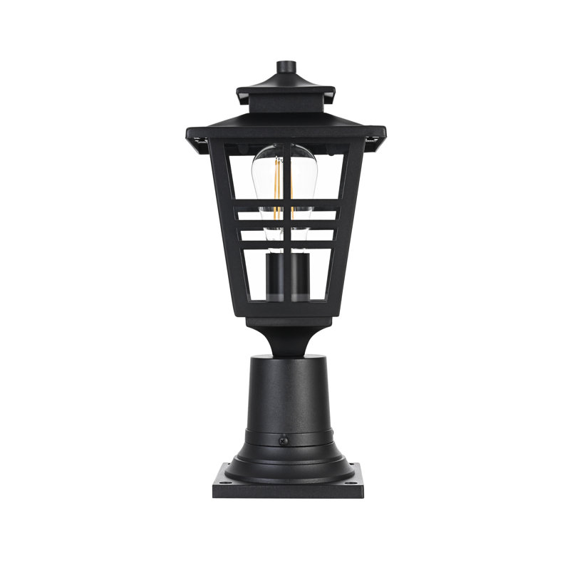 Lampadaire d'extérieur noir de 7 pouces Lafayette