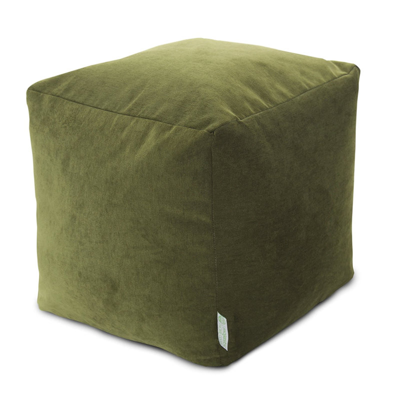Sosebee Velvet Pouf, Fern Velvet