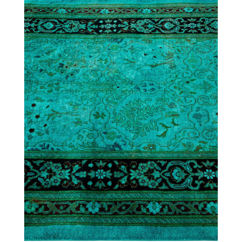 Tapis bleu noué à la main Weirsky - One-of-a-Kind Weirsky