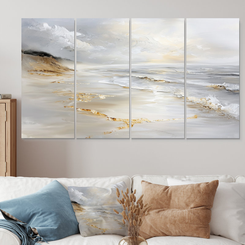 Aviannah - art mural plage - ensemble d'art mural nautique, 4, H 28 po x l 48 po
