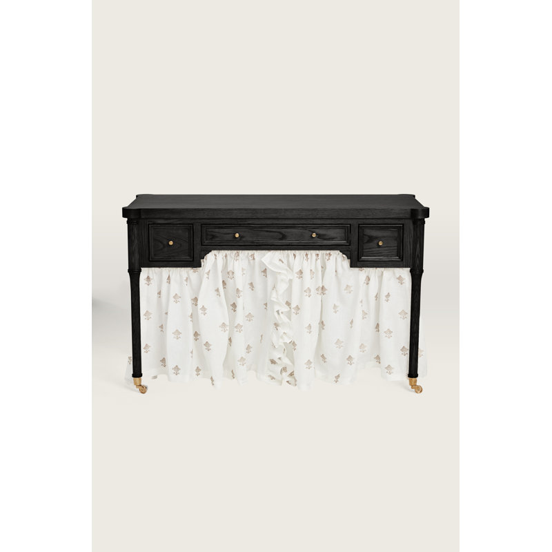 Trudie Vanity Table, Ebony, Rubia Sheer