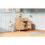 Meuble-lavabo de 30 po avec lavabo en résine, meuble-lavabo à cadre en bois massif avec tablette réglable, organisateurs de porte d'armoire, grain de bois naturel