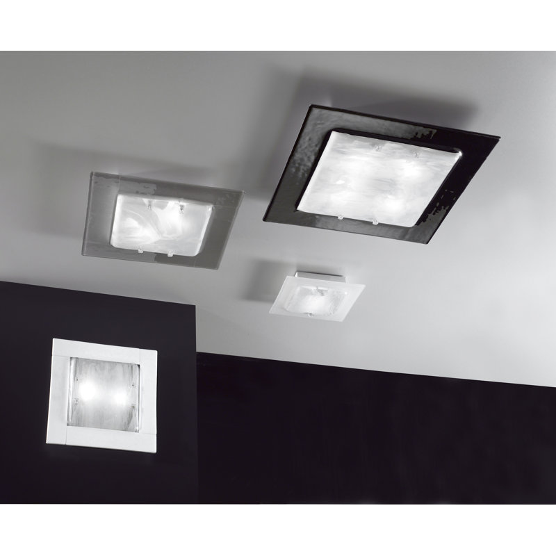 Nubes Glass Flush Mount, White