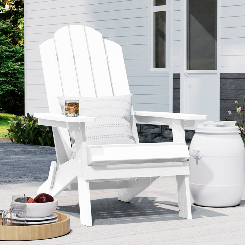 Chaise Adirondack pliante en plastique Mailloux, Blanc