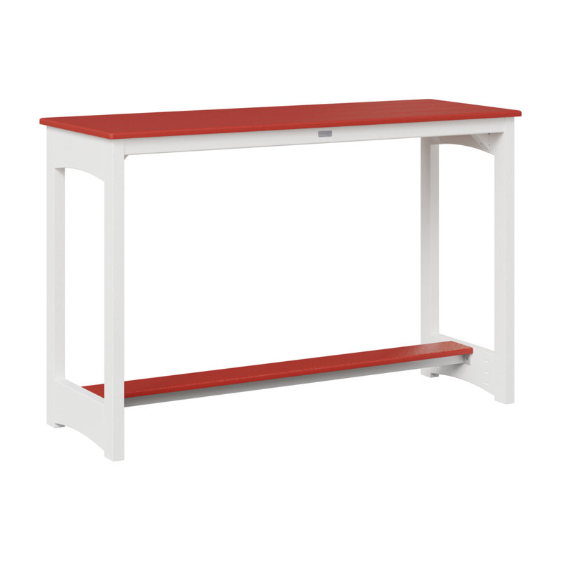 Berlin Gardens Balcony Counter Height Table, Scarlet Red, 35.5" H x 60" W x 22" D