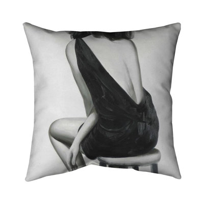 Pretty Woman - Romantic Outdoor Throw Pillow for Living Room Decor