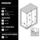 Elan E-class 48" W x 36" D x 82" H Sliding Frameless Shower Enclosure with 3/8" Clear Glass&Base