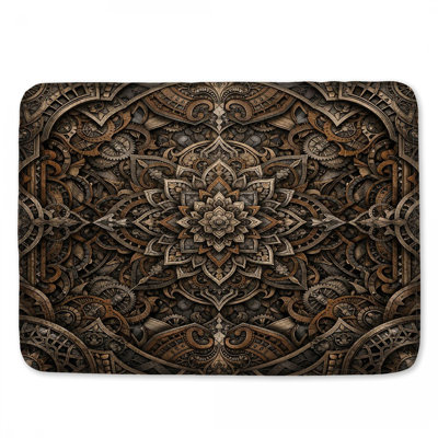 Tapis de bain Intricate Steampunk Mandala