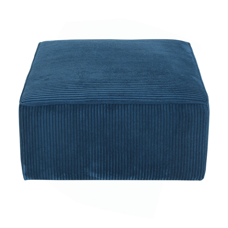 Repose-pieds carré moderne et confortable (SEULEMENT OTTOMAN), Marine