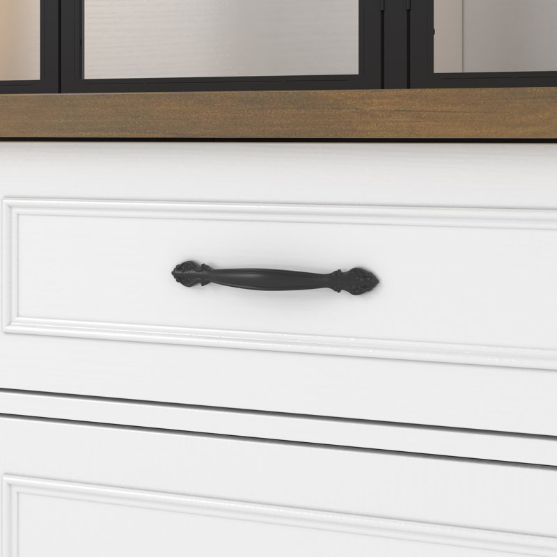 63" W Pantry Cabinet With Arched Huttch