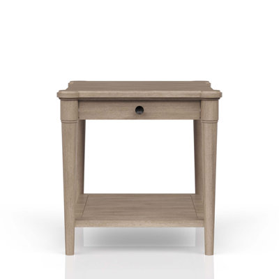 Elegant End Table with Storage Shelf-Modern Design for Living Room,Bedroom,or Office