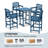 5 Piece Patio Bar Set Black, 1 Table, 4 Chair-87827813