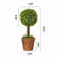 Topiaire buis artificiel 12 po dans un pot