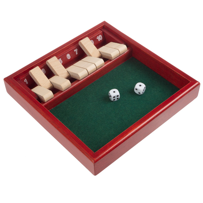 Ensemble de jeu en bois Shut the Box, 10