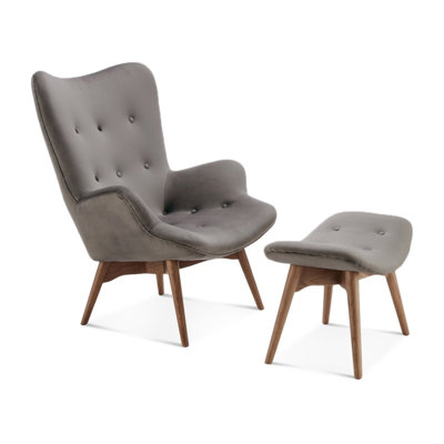 Ensemble de chaise longue et repose-pieds Contour