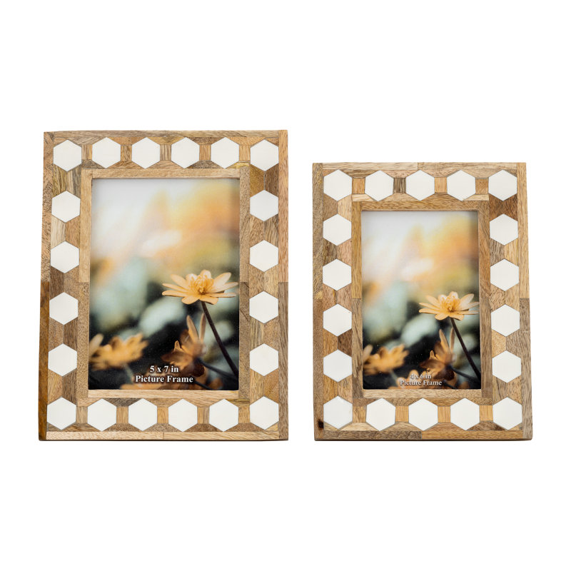 Sagebrook Home Bryher Decorative Photo Frame, 5" x 7"