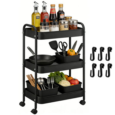 27.76'' H x 17.13'' W Utility Cart with Wheels