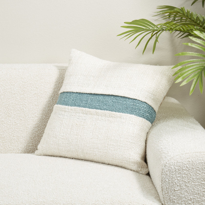 Coussin en polyester, Bleu, Housse de coussin seulement - sans coussin