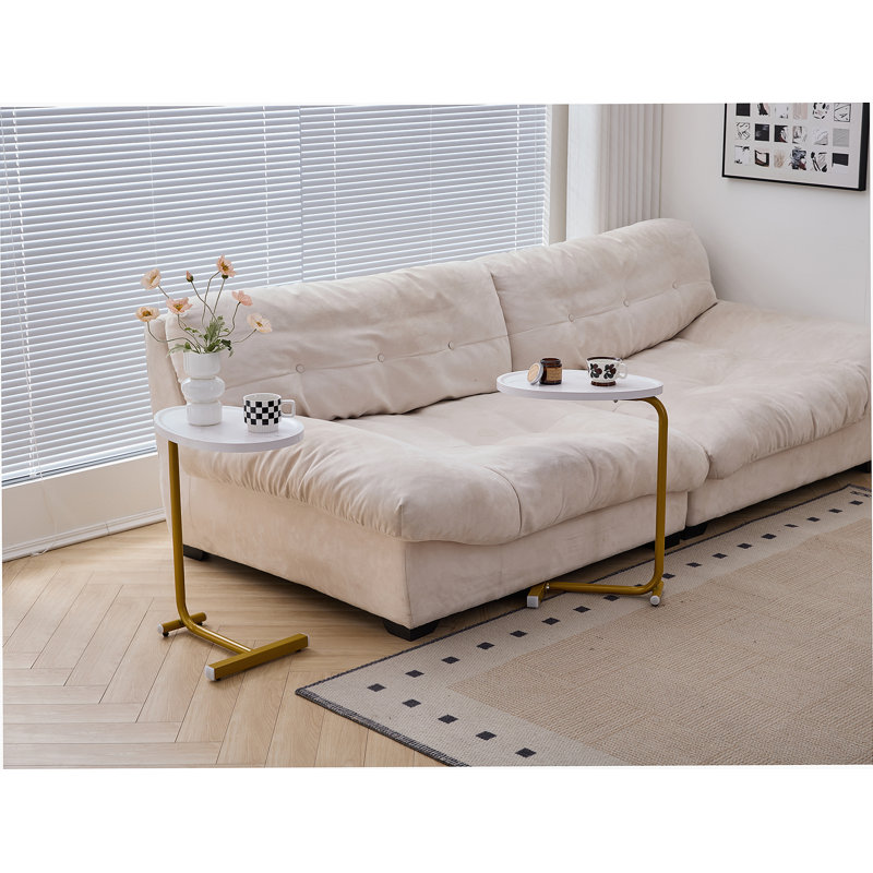 C-shaped Side Table, C Shaped End Table, Side Table for Couch and Bed, Small Side Table