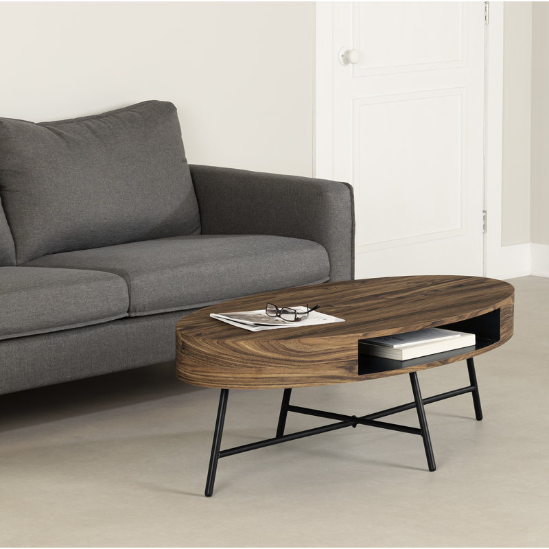 Mezzy Oval Coffee Table Natural Acacia, Natural Acacia