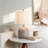 23.5" Farmhouse Resin Table Lamp with USB Type-C Ports and 3-Way Dimmable Light