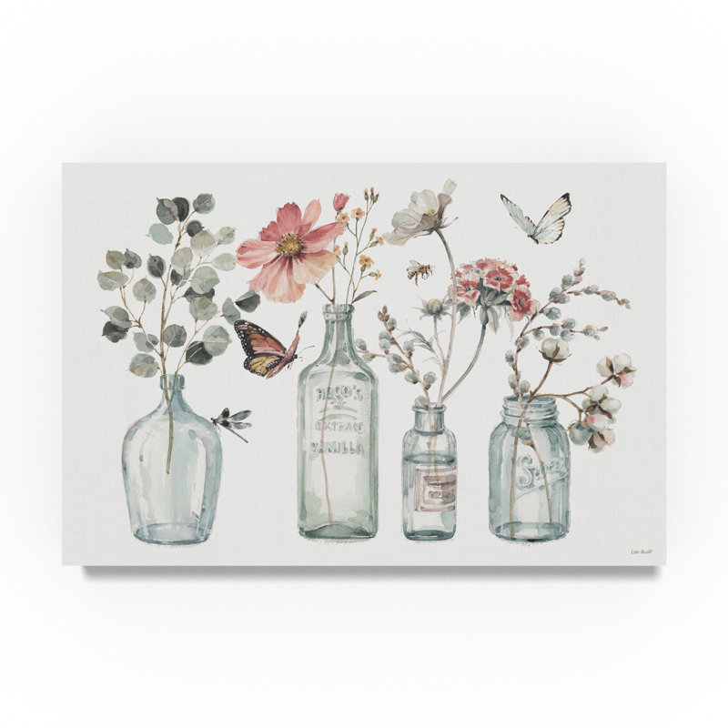 Lisa Audit Floral Print on Canvas with Floater Frame