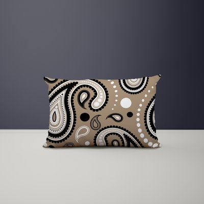 Paisley Outdoor Reversible Throw Pillow