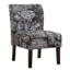 Fauteuil d'appoint contemporain sans accoudoirs en tissu à imprimé ombré Capa avec revêtement durable et design élégant pour les intérieurs modernes