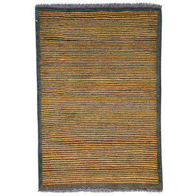 Hand Knotted Wool Area Rug in Multi