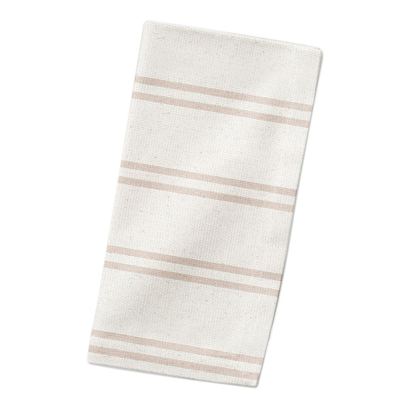 Paine Cotton Striped Square Napkin, Blush/White