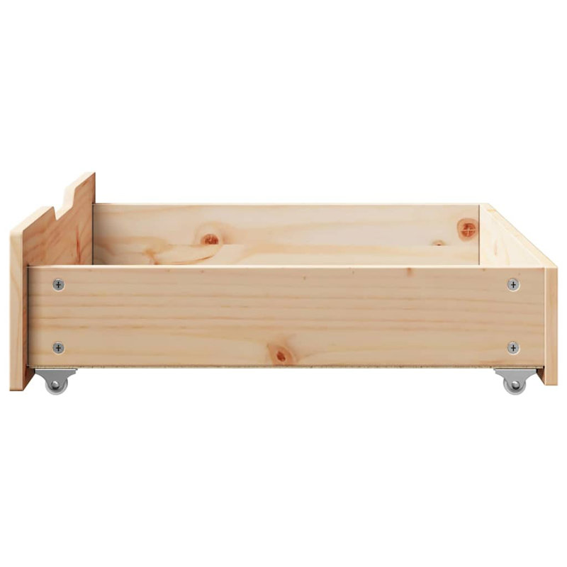 Underbed Storage Drawers, Natural, 17 H x 75 L x 55 W cm