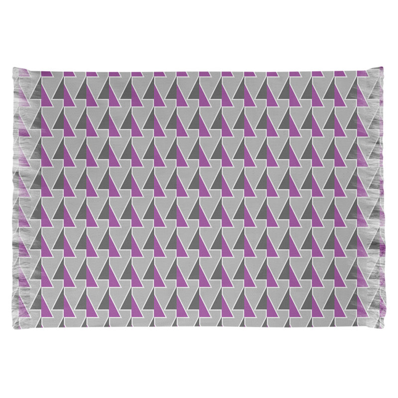 Tapis avec flèches déplacées mauve/gris/noir, Non