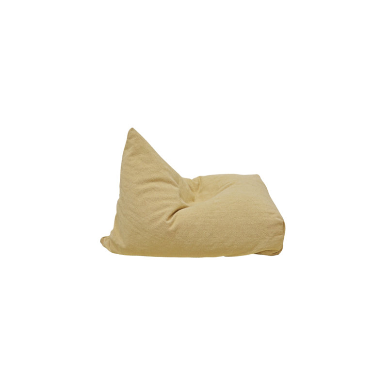 Small Puff Cleo Light Honey, Gold Cotton Blend