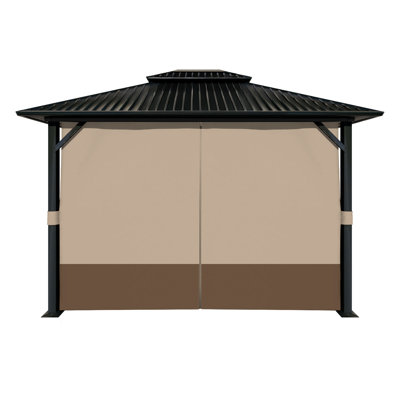 Aoodor Replacement 4-Panel Gazebo Sidewall Curtains