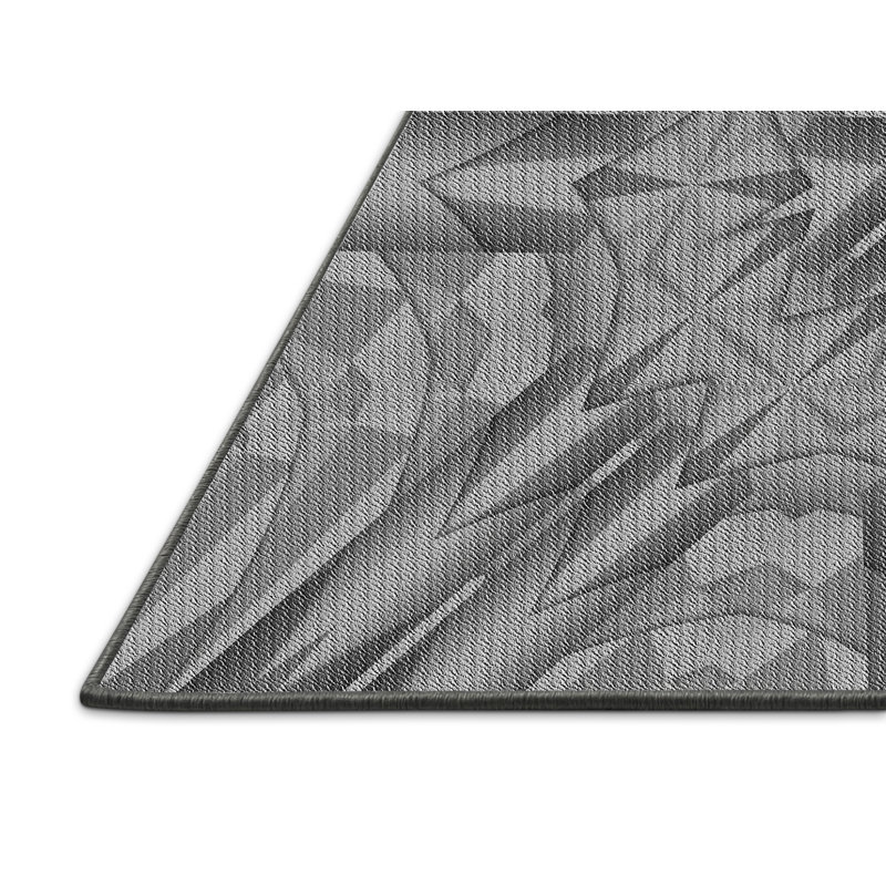 Tapis gris/zone blanche à motifs Kilani, Rectangle 2 pi x 3 pi