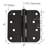 Door Hinge- 4-Inch, 5/8-Inch Radius, 9-Pack-98450070