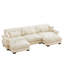 Canapé modulaire en U en forme de U avec deux repose-pieds mobiles, canapé d'angle moderne à 3 places avec coussins de taille, coussins décoratifs et accoudoirs Blostered, canapé convertible en forme de L pour le salon-123506823