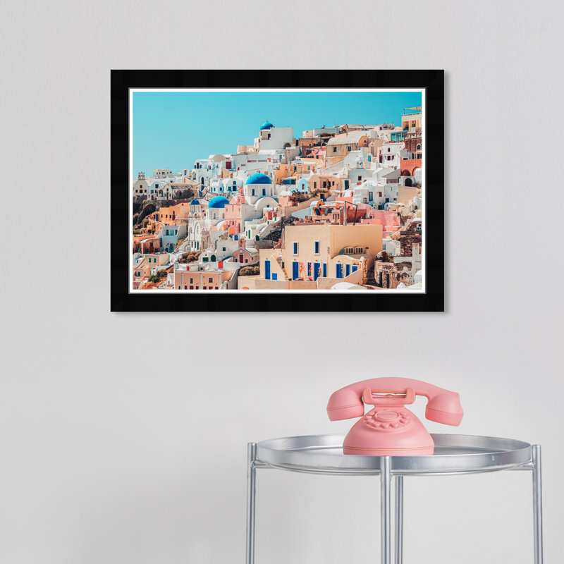 «Architecture in Buildings Holiday in Mykonos I Global Inspired», impression sur papier blanc, Noir