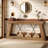 70.9-Inch Farmhouse Console Table With Storage, Narrow Wood Sofa Table For Hallway, Entryway, Living Room-120141164