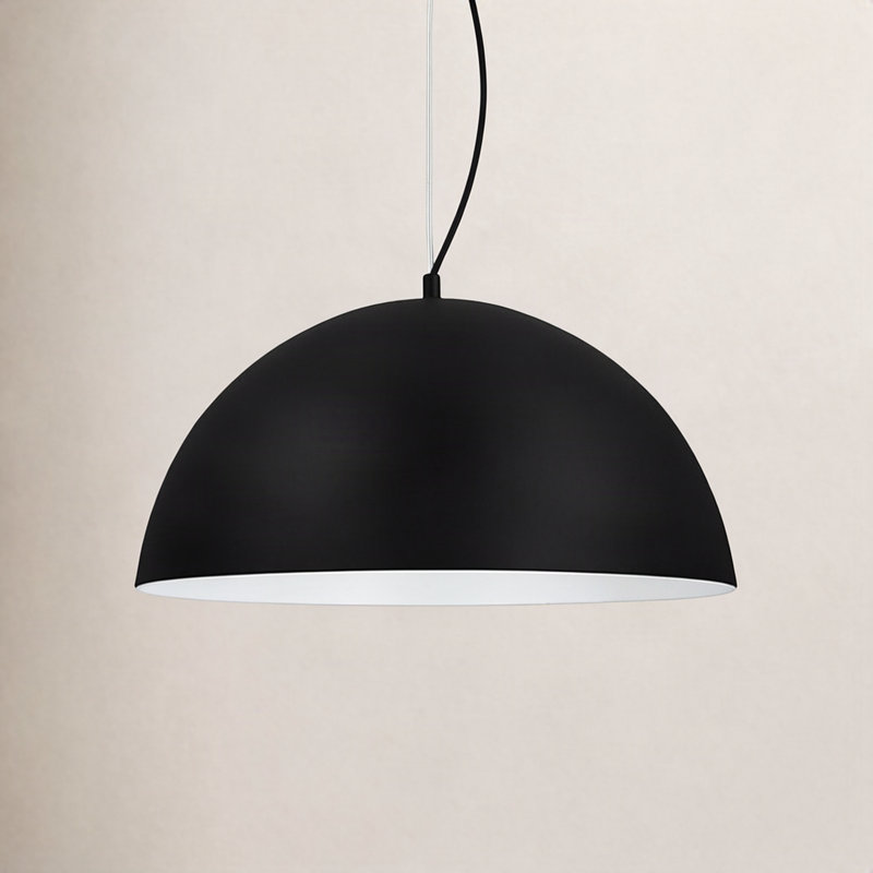 Ainslee 1 - Light Single Pendant, Black/White, 84.75" H x 11.75" W x 23.62" D