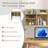 Furnier Desktop Bookshelf With 7-compartment Organizer & Grid Panel-460446334